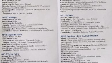Programação da Festa – Imagem: PASCOM/Divulgação